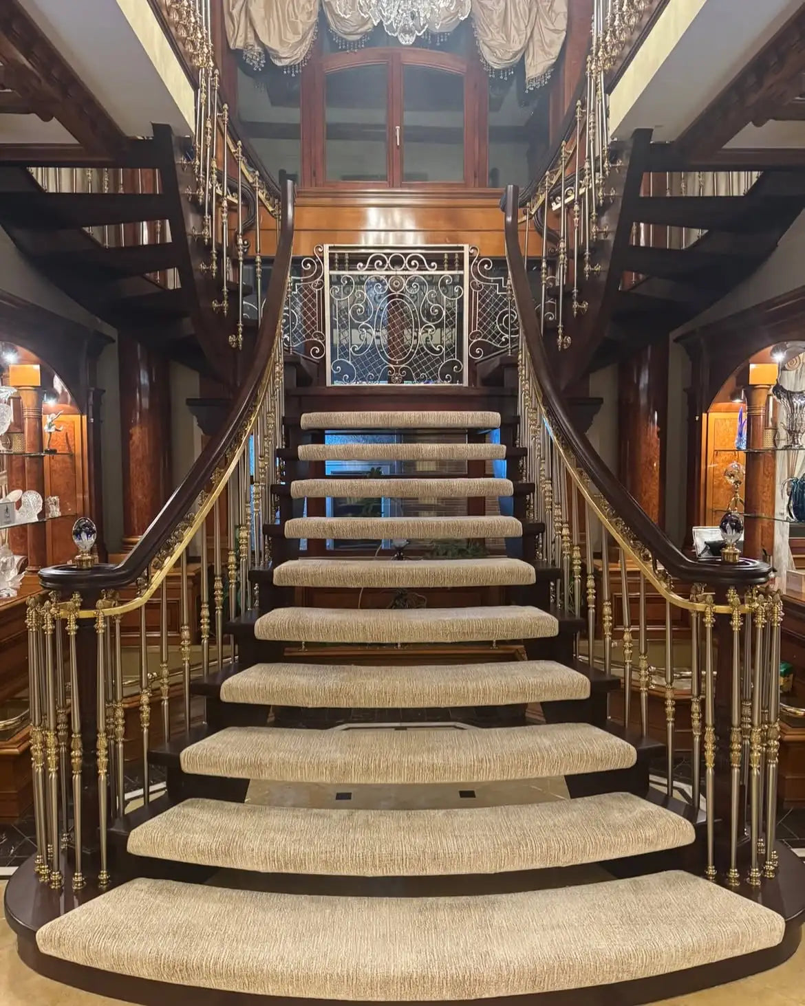 Custom stair runner in a Rumson, NJ home