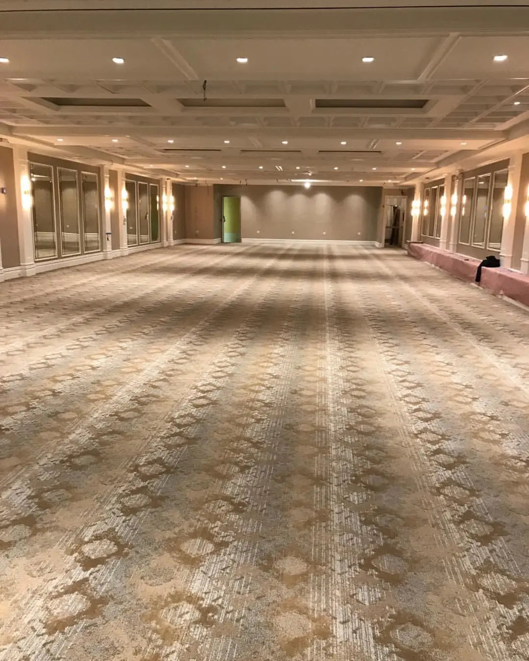 Luxury patterned commercial carpet installation in a banquet hall by Weinstein by STARK serving Monmouth County, NJ