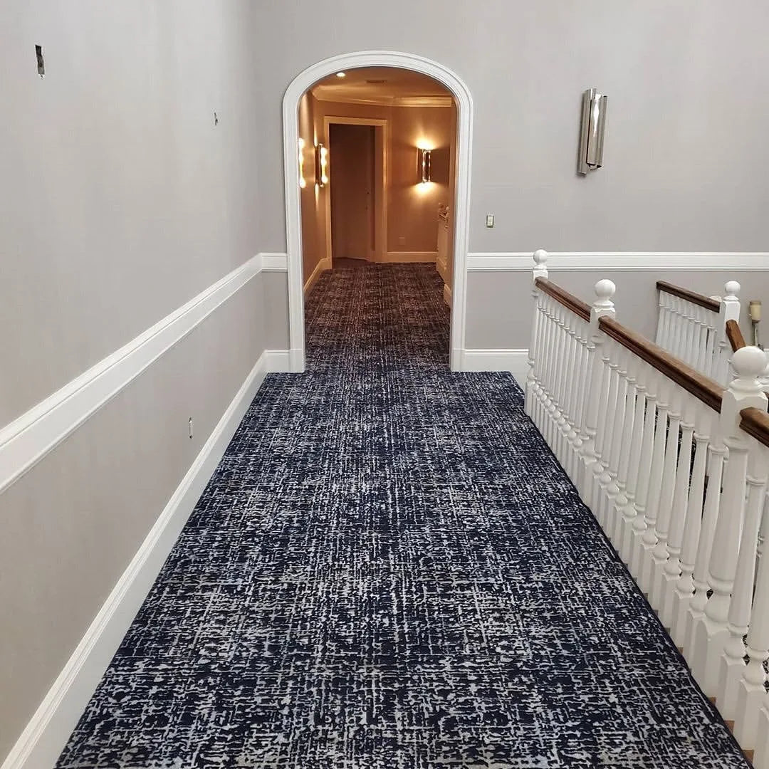 Luxury patterned hallway carpet installed in an elegant Monmouth County, NJ home by Weinstein by STARK